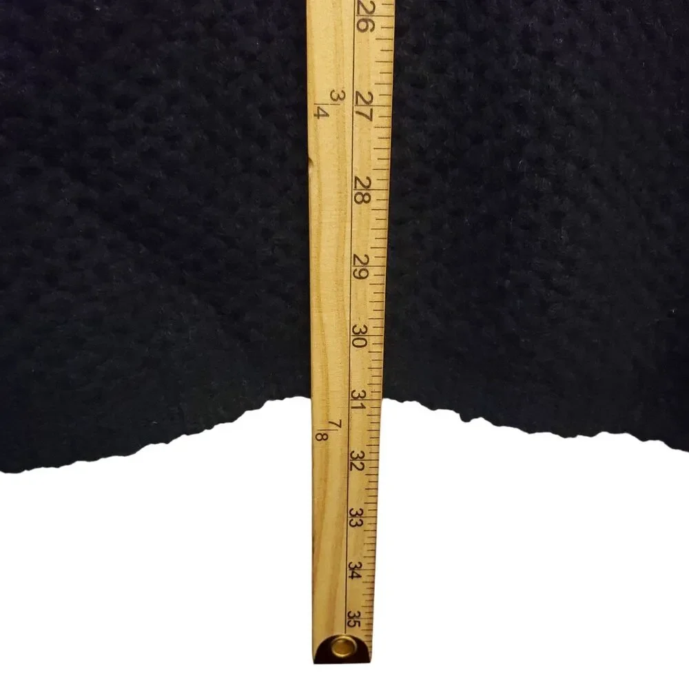 VINCE Sweater Womens XS Black Wool Blend Drape Cardigan Open Front Car Coat